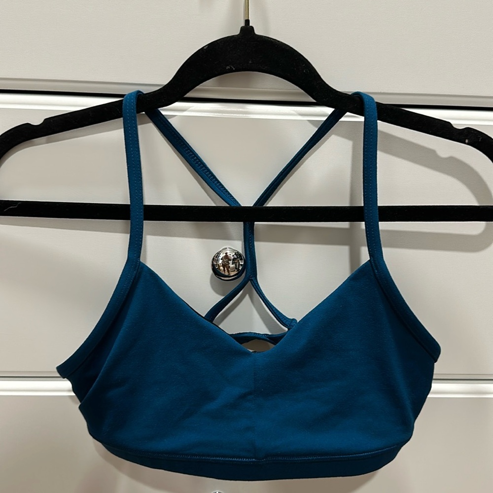 FLEO Reinette Sports Bra - Medium Support dark teal blue  Size M